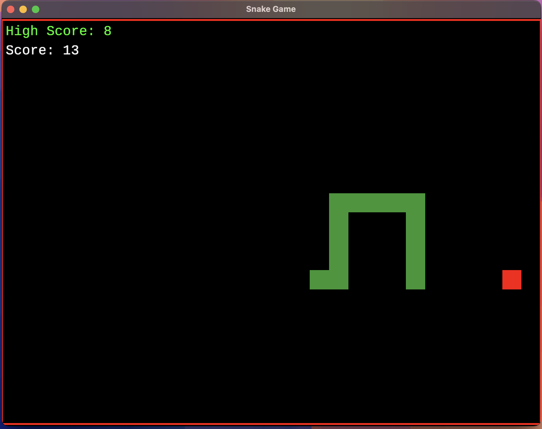 Rust Snake Game screenshot